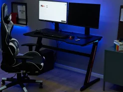 Biurko gamingowe LED 120x60 RGB czarne