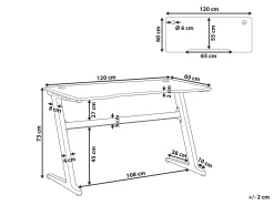 Biurko gamingowe LED 120x60 RGB czarne