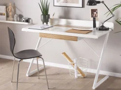 Biurko jasne drewno 120x60 bałe