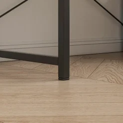 Biurko komputerowe z regałem czarne loft 120 cm