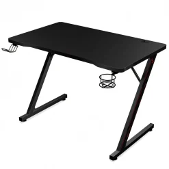 Biurko małe czarne biurowe gamingowe carbon 120x60x75 GD2 Begryf