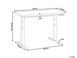 Biurko regulowane 120x72 czarne