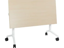 Biurko składane z kółkami 120 x 60 cm jasne drewno