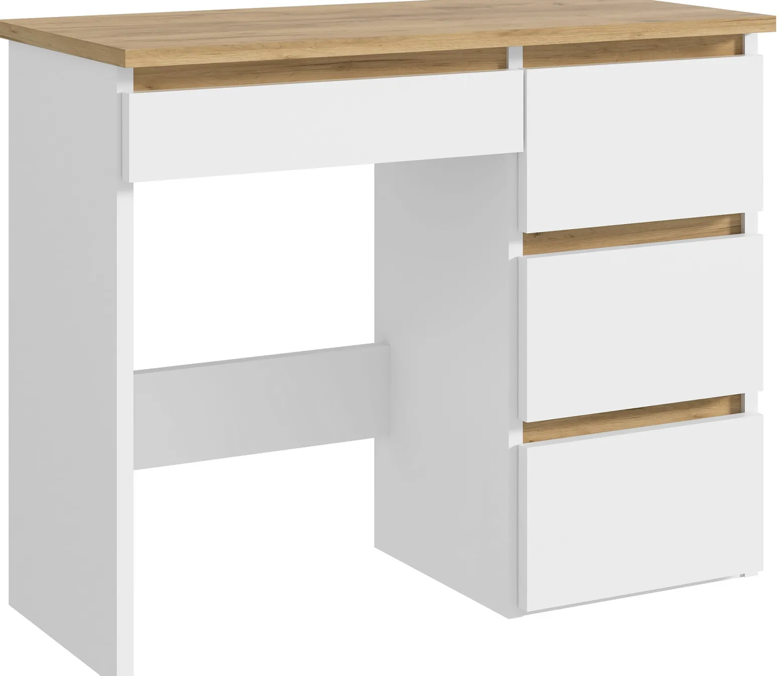 Biurko skandynawskie Beta 3 Norge Biały-Dąb Craft 94 cm