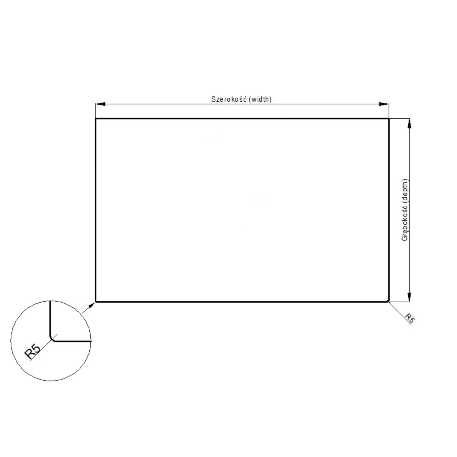 Blat łazienkowy HPL do szafki 45cm 46×46cm Calacatta (K551SU)