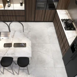 Blat łazienkowy HPL z otworami do szafki 90cm 91×35,5cm Breccia K594SU