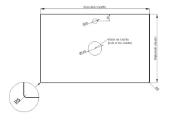 Blat łazienkowy HPL z otworami do szafki 100cm 101×50cm Snow White 8685SU
