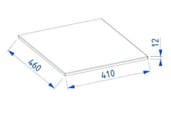 Blat łazienkowy kompaktowy 40 cm czarny struktura kamienia