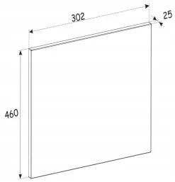 BLAT do Szafki Łazienkowej 30 cm DĄB OLEJOWANY 25 mm MDF