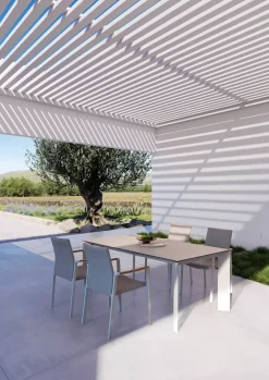 Bolzano Jalevo Krzesło ogrodowe białe aluminiowe