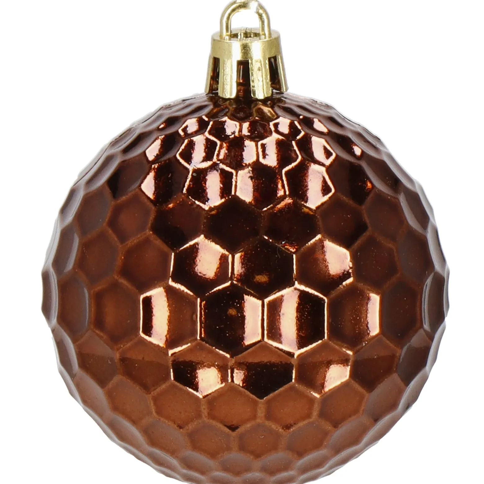 Bombki choinkowe 101 szt. zawieszki brązowe, rose gold
