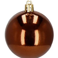 Bombki choinkowe 101 szt. zawieszki brązowe, rose gold