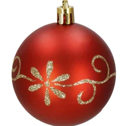 Bombki choinkowe 30 szt.6cm czerwony, zielony