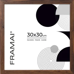 Brązowa ramka na zdjęcia 30x30 cm kwadratowa rama FRAMAI®