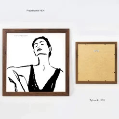 Brązowa ramka na zdjęcia 30x30 cm kwadratowa rama FRAMAI®