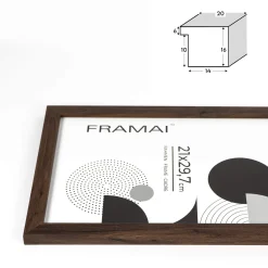 Brązowa ramka na zdjęcia 30x30 cm kwadratowa rama FRAMAI®