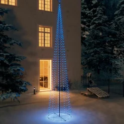 Choinka stożkowa 752 niebieskich lampek LED 160x500 cm
