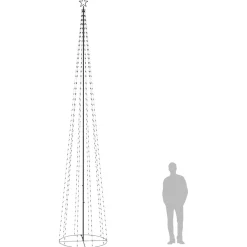 Choinka stożkowa 752 niebieskich lampek LED 160x500 cm