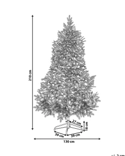 Choinka sztuczna ośnieżona 210 cm biała