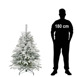 Choinka sztuczna premium 120 cm świerk kaukaski śnieżony ze stojakiem