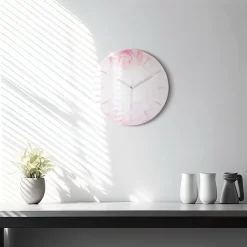 Cichy Zegar Dekoracyjny Róże abstrakcja fi30