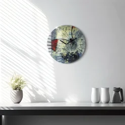 Cichy Zegar Dekoracyjny ścienny Motyl vintage styl fi30