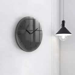 Cichy Zegar Dekoracyjny ścienny Kolor szary fi30