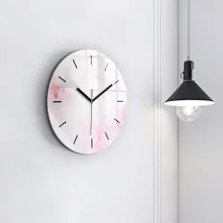 Cichy Zegar Dekoracyjny Kwitnące kwiaty fi30