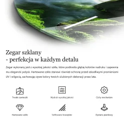 Cichy Zegar Dekoracyjny Panele drewniane fi30