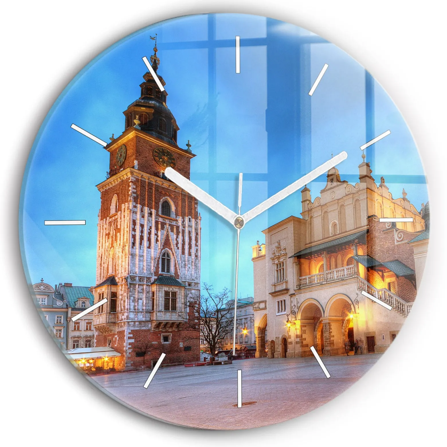Cichy Zegar Dekoracyjny Rynek Główny w Krakowie fi30