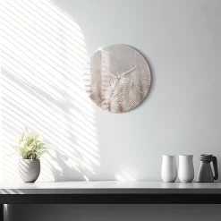 Cichy Zegar Dekoracyjny Tropikalne liście boho fi30