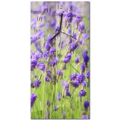Cichy zegar 30x60 Lawenda nowoczesny na ścianę