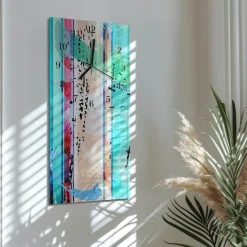Cichy zegar 30x60 Wzór ozdobny ścienny