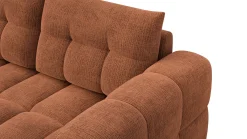 CLOUDI Sofa narożna 4 osobowa lewa, pomarańczowa