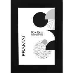Czarna ramka na zdjęcia 10x15 cm rama prostokątna FRAMAI®