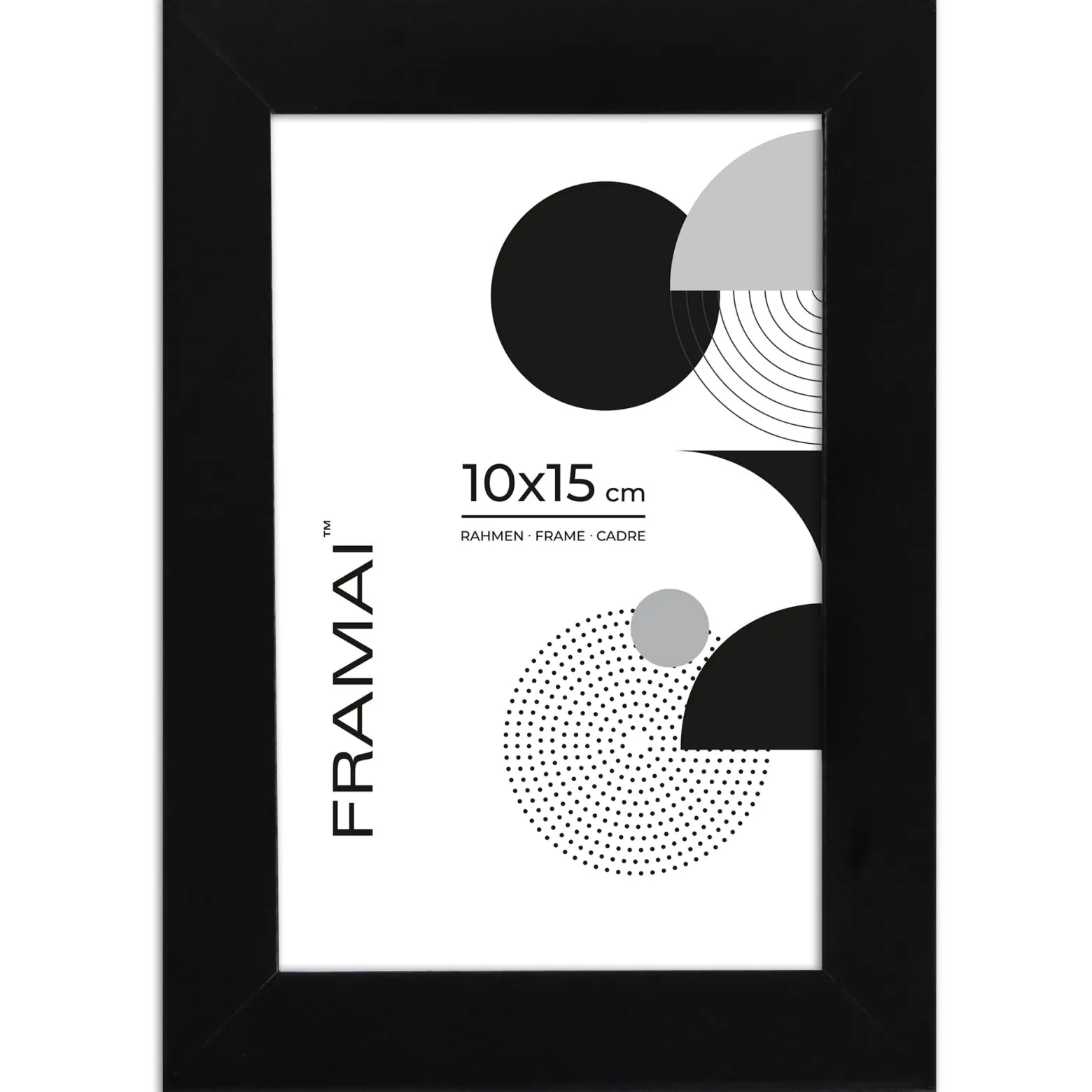 Czarna ramka na zdjęcia 10x15 cm rama prostokątna FRAMAI®