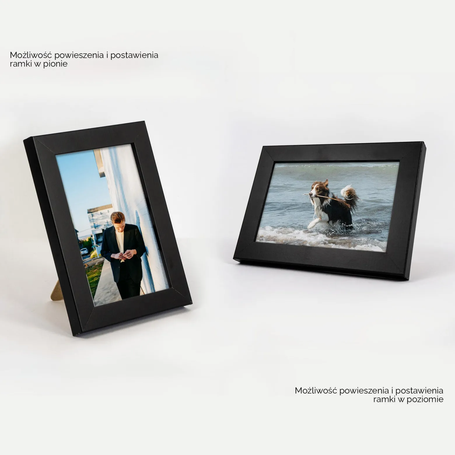 Czarna ramka na zdjęcia 10x15 cm rama prostokątna FRAMAI®