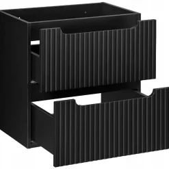 CZARNA szafka łazienkowa z umywalką 60 cm NOVA BLACK 82-60