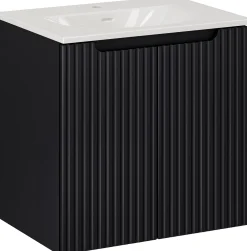 CZARNA szafka łazienkowa z umywalką 60 cm NOVA BLACK 82-60