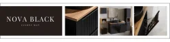 CZARNA szafka łazienkowa z umywalką 60 cm NOVA BLACK 82-60