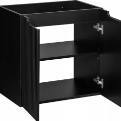 CZARNA szafka łazienkowa z umywalką 60 cm NOVA BLACK 82-60