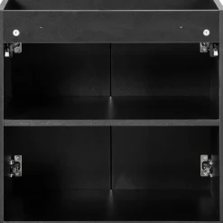 CZARNA szafka łazienkowa z umywalką 60 cm NOVA BLACK 82-60