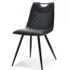 Czarne Loftowe Krzesło Rita Ze Skóry Ekologicznej