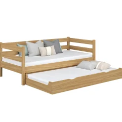 Dębowe łóżko sofa z szufladą na materac N01