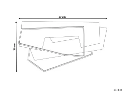 Dekoracja ścienna ENNIS Metal 36 cm Brązowy