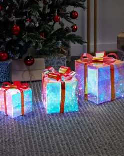 Dekoracja LED zestaw 3 prezentów na USB