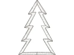 Dekoracja świąteczna metalowa choinka srebrna LED