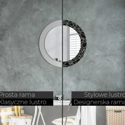 Dekoracyjne lustro Ścienne fi60 OkrągłeGeometryczny wzór