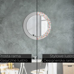 Dekoracyjne lustro Ścienne fi60 OkrągłeGeometryczny wzór
