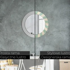 Dekoracyjne lustro Ścienne fi60 OkrągłeRetro pastelowy wzór